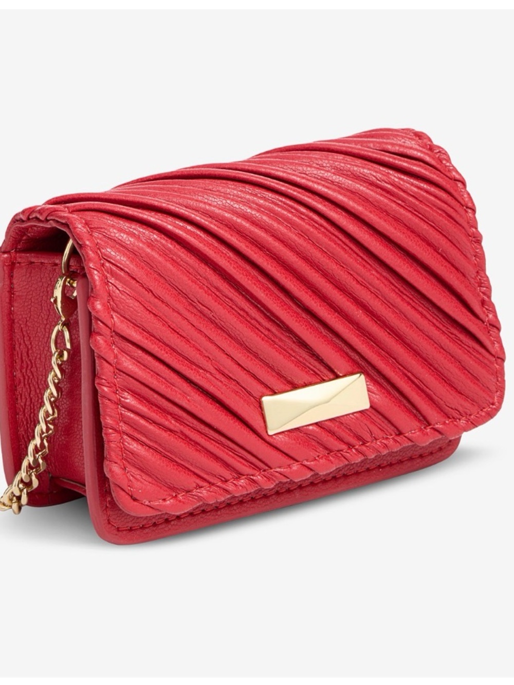 INC International Concepts Red Mini Crossbody with Gold Chain